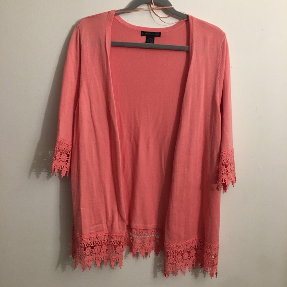 Design History Pink Cardigan: Size XL